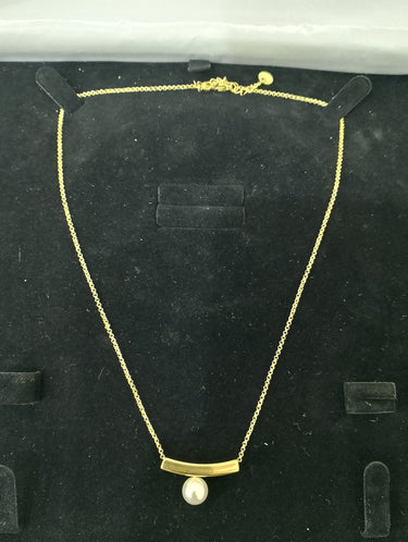 Stainless Steel Necklace with 14K Gold Plating